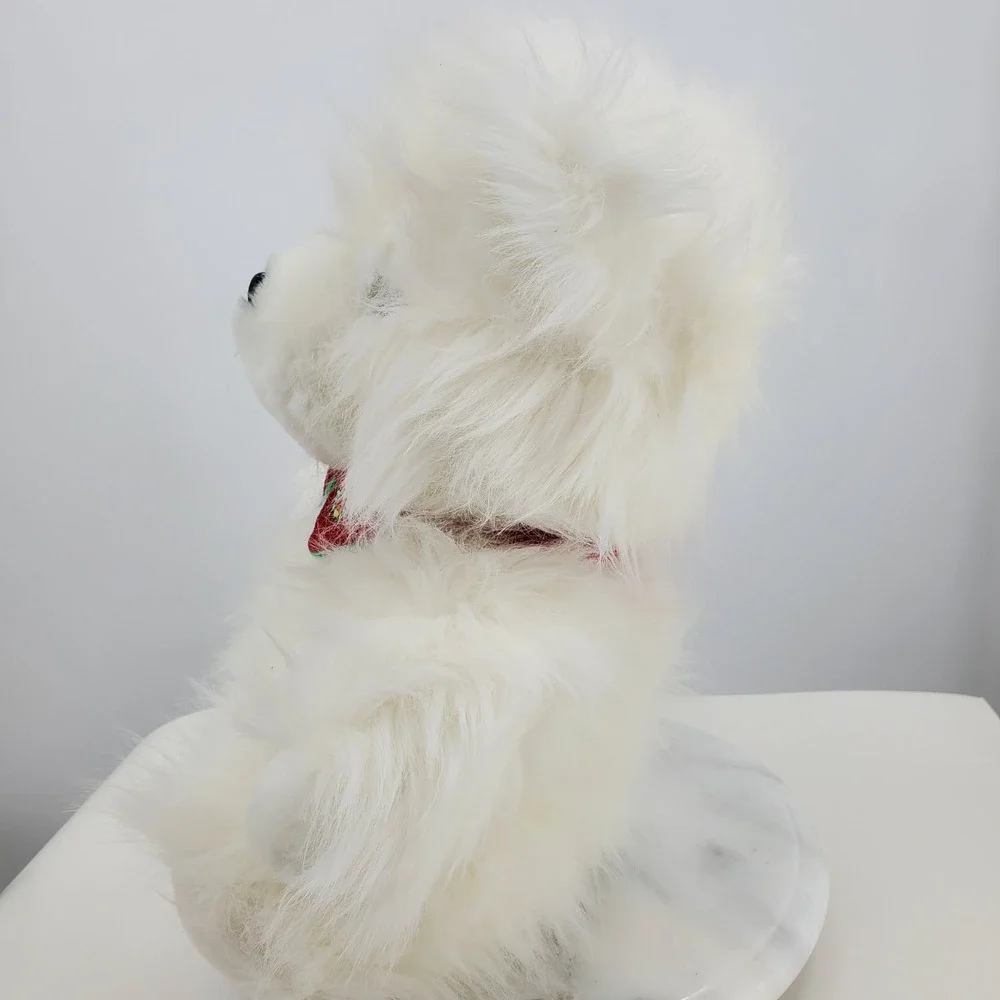 Vintage 1987 Dayton Hudson Santabear White Shaggy Plush Christmas Bear NWT‎ 16in